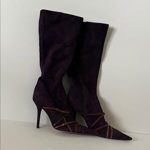 Vero Cuoio Dark Purple Heeled Boots